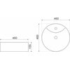 Novoterm keramické umývadlo na dosku 46 cm KR-138 Marble