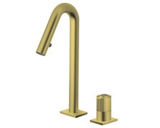 VALVEX ENKO 2-otvorová umývadlová batéria – brushed gold, kód 2417620
