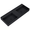 Elita Level DUO nástenné umývadlo Solid Surface 120,5x45,5 cm Black Matt RE041461207160