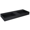 Elita Level DUO nástenné umývadlo Solid Surface 120,5x45,5 cm Black Matt RE041461207160