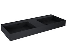 Elita Level DUO nástenné umývadlo Solid Surface 120,5x45,5 cm Black Matt RE041461207160