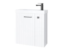 Kúpeľňová skrinka Nook set s umývadlom 55 cm biela matná 010-SU55-03+TR41366