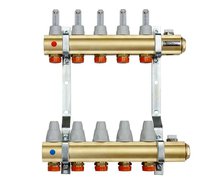 Sigma Rozdeľovač 8-cestný mosadzný s prietokomermi a term.ventilmi (RMZTP-8)