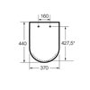 Roca Carmen WC stojaca misa Rimless 56 x 37 cm, čierna A3440A9560