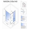 Rea NIXON sprchový kút 140 x 80 x 190 cm sklo číre K5010-K5006L