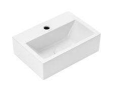 Uptrend – Umývadlo na stenu alebo dosku Nino 42,5 × 30 cm biele lesklé TR4128