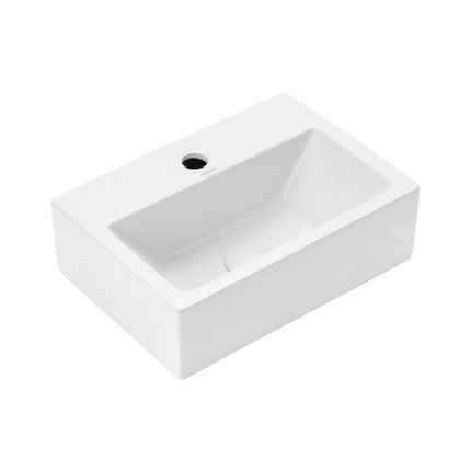 Uptrend – Umývadlo na stenu alebo dosku Nino 42,5 × 30 cm biele lesklé TR4128