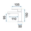 Elita Sunn Kyra 60 2D 1S Dub Canela – Kúpeľňová skrinka s keramickým umývadlom 60x82,1x45,6 cm – RE169212007050