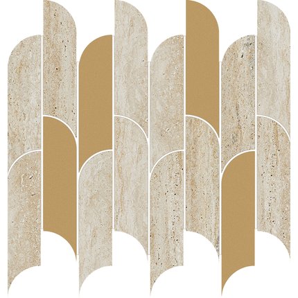 Tubadzin TISSUE BEIGE mozaika lesklá + matná 29,8 x 27,2 cm