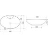 Novoterm keramické umývadlo na dosku 58 x 38,5 cm KR-139 Marble
