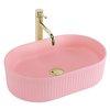 Rea Vanda Bubble Gum Matt keramické umývadlo na dosku 49 x 31 cm U6375