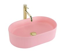 Rea Vanda Bubble Gum Matt keramické umývadlo na dosku 49 x 31 cm U6375