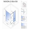Rea NIXON sprchový kút 150 x 80 x 190 cm sklo číre K5010-K5008L
