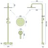 Rea ATLAS GOLD BRUSH sprchový kút 90 x 80 x 200 cm, sklo číre, ľavý K4670 + K4335