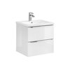 Comad Capri white 820B FSC skrinka pod umývadlo 60 cm zlatý kraft dub/biela lesklá