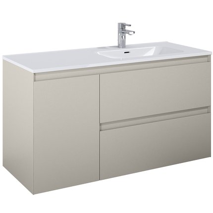 Elita SPLIT skrinka pod umývadlo 120 cm 2S + kôš, fume matt 169020