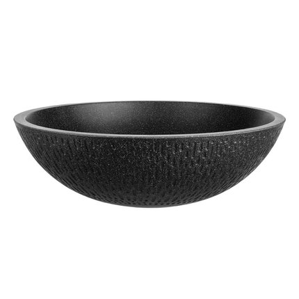 Kuchinox AMBER granitové umývadlo na dosku bez otvoru pre batériu 36 cm, čierne VGR1721T