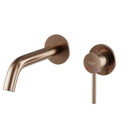 Besco VEO podomietková umývadlová vodovodná batéria brúsená meď BU-VS-MS