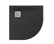 Roca TERRAN STONEX štvrťkruhová kompozitná sprchová vanička 90 x 90 cm, onyx AP10538438401640