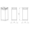 Aquaform ARONA komplet nožičiek 4x4x10 cm – 4 ks čierne AQ.401-185131