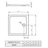 Radaway Doros Plus C akrylátová, štvorcová sprchová vanička 90 x 90 SDRPC9090-01