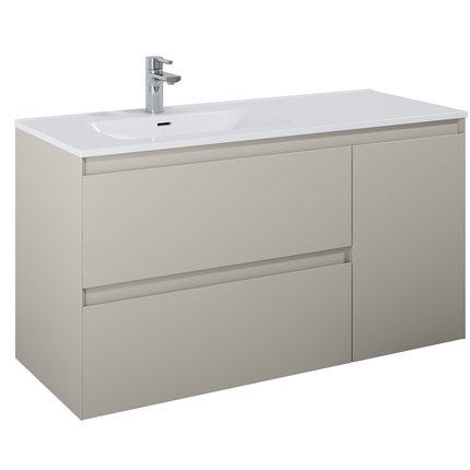 Elita SPLIT skrinka pod umývadlo 120 cm 2S + kôš, fume matt 169017