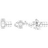 Roca GAP Square Compacto WC misa závesná Rimless, zadný odpad, biela bez sedátka A34647A000