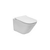 Roca GAP Square Compacto WC misa závesná Rimless, zadný odpad, biela bez sedátka A34647A000