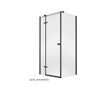 Besco PIXA BLACK sprchový kút  90 x 90 x 195 cm, profil čierny, sklo číre