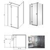 Besco PIXA BLACK sprchový kút  90 x 90 x 195 cm, profil čierny, sklo číre
