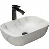 Rea BELINDA MARBLE MATT keramické umývadlo na dosku 46 x 32 cm U8702