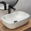 Rea BELINDA MARBLE MATT keramické umývadlo na dosku 46 x 32 cm U8702