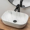 Rea BELINDA MARBLE MATT keramické umývadlo na dosku 46 x 32 cm U8702