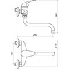 Novaservis METALIA 55 drezová umývadlová vodovodná batéria 100 mm, chróm 55074/T,0