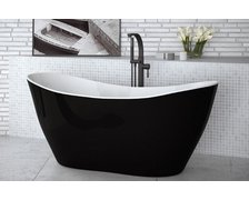 Besco VIYA B&W voľne stojaca vaňa z liateho mramoru 160 x 70 cm