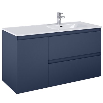 Elita SPLIT skrinka pod umývadlo 120 cm 2S + kôš, blue matt 169019