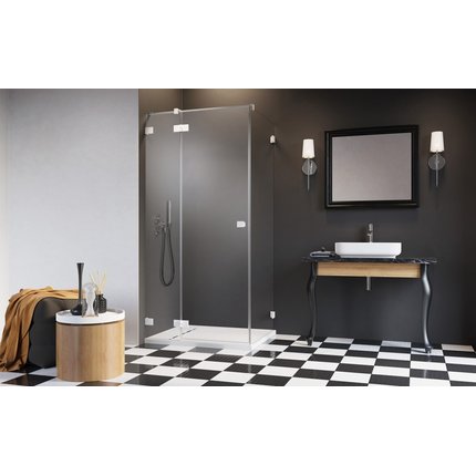 Radaway ESSENZA PRO WHITE KDJ obdĺžnikový sprchový kút 120 x 80 x 200 cm 10097120-04-01R+10098080-01-01