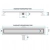 Rea NEOX PRO STAL BRUSH sprchový žľab 900 mm G5810