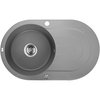 Laveo DAFNE granitový drez 78 x 47 cm, sivý SBD_581T
