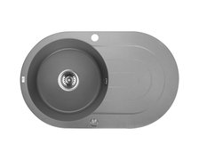 Laveo DAFNE granitový drez 78 x 47 cm, sivý SBD_581T