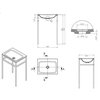 Brecoro Frame Solid Surface umývadlo v ráme, biela - čierna FRU001