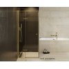 Besco PIXA GOLD sprchový kút  90 x 90 x 195 cm, profil zlatý, sklo číre