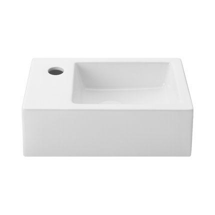 Uptrend – Umývadlo na stenu Rosa L 37 × 23,5 cm biele lesklé TR4331A