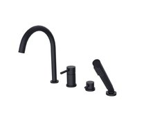 Besco ILLUSION 4-otvorová vaňová batéria čierna matná BW-I4-CZ