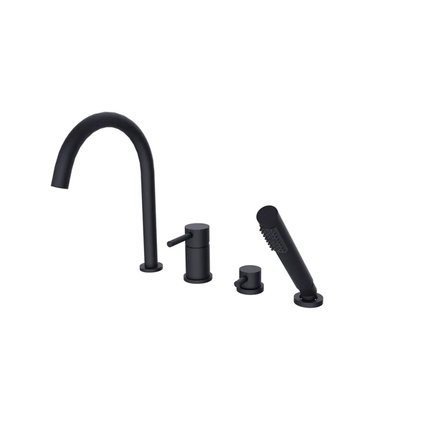 Besco ILLUSION 4-otvorová vaňová batéria čierna matná BW-I4-CZ