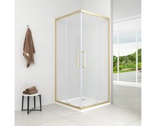 Aquaform LAZURO sprchový kút 80 x 80 x 200 cm, profil brúsený zlatý AQ.101-502109