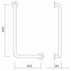Kolo Geberit LEHNEN CONCEPT PRO madlo 90° 30x60 cm, nerezová oceľ L60121100