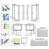 Radaway ESSENZA PRO GOLD KDJ štvorcový sprchový kút 120 x 120 x 200 cm 10097120-09-01L+10098120-01-01