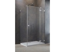Radaway ESSENZA PRO BRUSHED NIKEL KDJ štvorcový sprchový kút 120 x 120 x 200 cm 10097120-91-01L+10098120-01-01