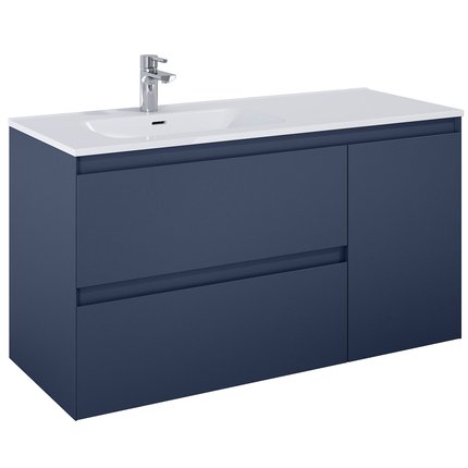 Elita SPLIT skrinka pod umývadlo 120 cm 2S + kôš, blue matt 169016